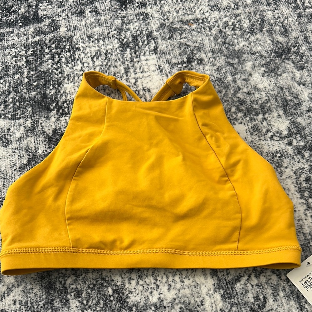 Yellow Athletic Crop Top